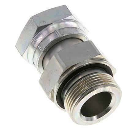 UN 1-11/16''-12 x G 1 1/4'' F/M Verzinkt Stalen Neusstuk ORFS 250 Bar - Hydrauliek