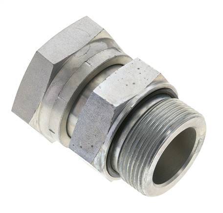 UN 2''-12 x G 1 1/2'' F/M Verzinkt Stalen Neusstuk ORFS 250 Bar - Hydrauliek