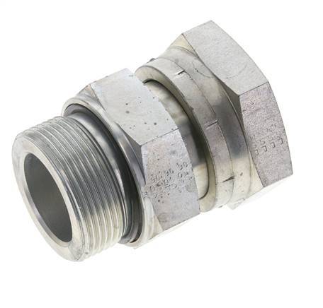 UN 2''-12 x G 1 1/2'' F/M Verzinkt Stalen Neusstuk ORFS 250 Bar - Hydrauliek
