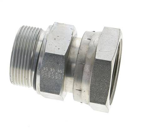 UN 2''-12 x G 1 1/2'' F/M Verzinkt Stalen Neusstuk ORFS 250 Bar - Hydrauliek