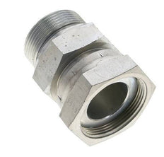 UN 2''-12 x G 1 1/2'' F/M Zinc plated Steel Reducing Adapter ORFS 250 Bar - Hydraulic