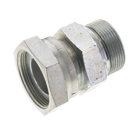 UN 2''-12 x G 1 1/2'' F/M Verzinkt Stalen Neusstuk ORFS 250 Bar - Hydrauliek