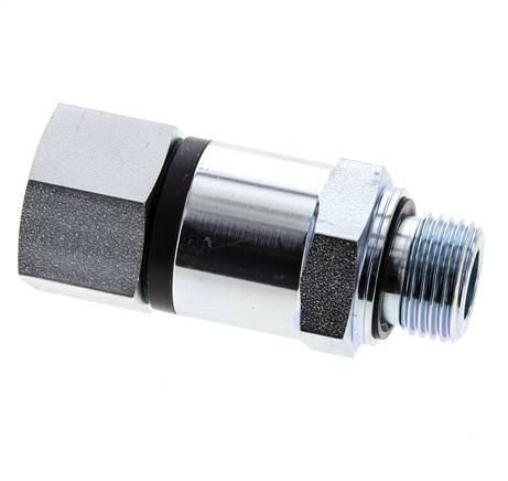 G 1/2'' F/M Zinc plated Steel Swivel Joint 400 Bar - Hydraulic - High-pressure