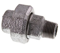 Rp 1/2'' x R 1/2'' F/M Verzinkt Gietijzeren Borstnippel 3-delig met Conische afdichting 25 Bar