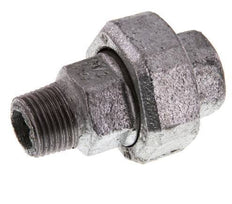 Rp 1/2'' x R 1/2'' F/M Verzinkt Gietijzeren Borstnippel 3-delig met Conische afdichting 25 Bar