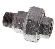 Rp 1/2'' x R 1/2'' F/M Verzinkt Gietijzeren Borstnippel 3-delig met Conische afdichting 25 Bar