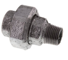 Rp 1/2'' x R 1/2'' F/M Verzinkt Gietijzeren Borstnippel 3-delig met Vlakke afdichting 25 Bar