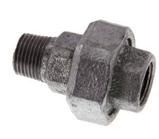 Rp 1/2'' x R 1/2'' F/M Verzinkt Gietijzeren Borstnippel 3-delig met Vlakke afdichting 25 Bar