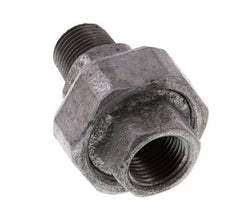 Rp 1/2'' x R 1/2'' F/M Verzinkt Gietijzeren Borstnippel 3-delig met Vlakke afdichting 25 Bar