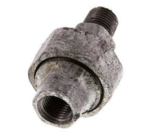 Rp 1/4'' x R 1/4'' F/M Verzinkt Gietijzeren Borstnippel 3-delig met Conische afdichting 25 Bar