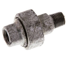 Rp 1/4'' x R 1/4'' F/M Verzinkt Gietijzeren Borstnippel 3-delig met Conische afdichting 25 Bar