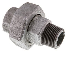 Rp 3/4'' x R 3/4'' F/M Verzinkt Gietijzeren Borstnippel 3-delig met Vlakke afdichting 25 Bar
