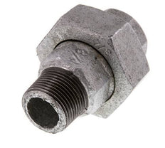 Rp 3/4'' x R 3/4'' F/M Verzinkt Gietijzeren Borstnippel 3-delig met Vlakke afdichting 25 Bar