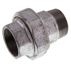 Rp 1 1/2'' x R 1 1/2'' F/M Verzinkt Gietijzeren Borstnippel 3-delig met Conische afdichting 25 Bar