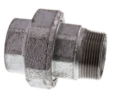 Rp 1 1/2'' x R 1 1/2'' F/M Verzinkt Gietijzeren Borstnippel 3-delig met Conische afdichting 25 Bar