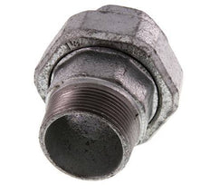 Rp 1 1/2'' x R 1 1/2'' F/M Verzinkt Gietijzeren Borstnippel 3-delig met Conische afdichting 25 Bar