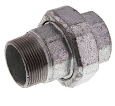Rp 1 1/2'' x R 1 1/2'' F/M Verzinkt Gietijzeren Borstnippel 3-delig met Conische afdichting 25 Bar
