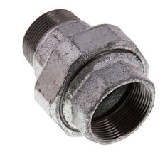 Rp 1 1/2'' x R 1 1/2'' F/M Verzinkt Gietijzeren Borstnippel 3-delig met Conische afdichting 25 Bar