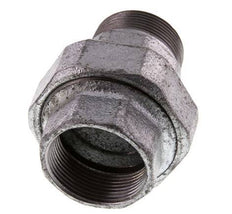 Rp 1 1/2'' x R 1 1/2'' F/M Verzinkt Gietijzeren Borstnippel 3-delig met Conische afdichting 25 Bar