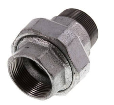 Rp 1 1/2'' x R 1 1/2'' F/M Verzinkt Gietijzeren Borstnippel 3-delig met Vlakke afdichting 25 Bar