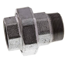 Rp 1 1/2'' x R 1 1/2'' F/M Verzinkt Gietijzeren Borstnippel 3-delig met Vlakke afdichting 25 Bar