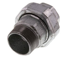 Rp 1 1/2'' x R 1 1/2'' F/M Verzinkt Gietijzeren Borstnippel 3-delig met Vlakke afdichting 25 Bar