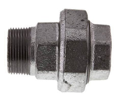 Rp 1 1/4'' x R 1 1/4'' F/M Verzinkt Gietijzeren Borstnippel 3-delig met Conische afdichting 25 Bar