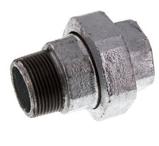 Rp 1 1/4'' x R 1 1/4'' F/M Verzinkt Gietijzeren Borstnippel 3-delig met Vlakke afdichting 25 Bar