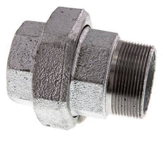 Rp 2'' x R 2'' F/M Verzinkt Gietijzeren Borstnippel 3-delig met Conische afdichting 25 Bar