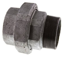 Rp 2 1/2'' x R 2 1/2'' F/M Verzinkt Gietijzeren Borstnippel 3-delig met Conische afdichting 25 Bar