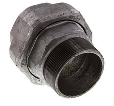 Rp 2 1/2'' x R 2 1/2'' F/M Verzinkt Gietijzeren Borstnippel 3-delig met Conische afdichting 25 Bar