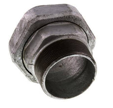 Rp 2 1/2'' x R 2 1/2'' F/M Verzinkt Gietijzeren Borstnippel 3-delig met Vlakke afdichting 25 Bar