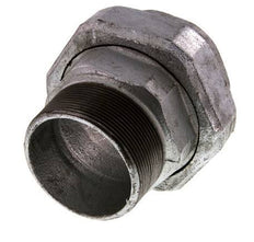 Rp 2 1/2'' x R 2 1/2'' F/M Verzinkt Gietijzeren Borstnippel 3-delig met Vlakke afdichting 25 Bar