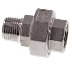 Rp 1/2'' x R 1/2'' F/M RVS Borstnippel 3-delig met Conische afdichting 16 Bar
