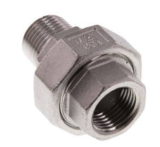 Rp 1/2'' x R 1/2'' F/M RVS Borstnippel 3-delig met Conische afdichting 16 Bar