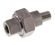 Rp 1/8'' x R 1/8'' F/M RVS Borstnippel 3-delig met Conische afdichting 16 Bar