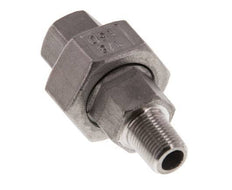 Rp 1/8'' x R 1/8'' F/M RVS Borstnippel 3-delig met Conische afdichting 16 Bar