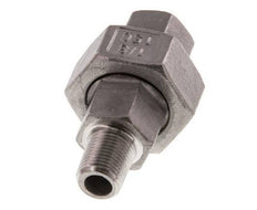 Rp 1/8'' x R 1/8'' F/M RVS Borstnippel 3-delig met Conische afdichting 16 Bar