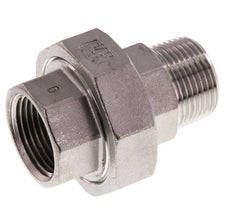 3/4'' NPT x 3/4'' NPT F/M RVS Borstnippel 3-delig met Conische afdichting 16 Bar