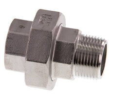 3/4'' NPT x 3/4'' NPT F/M RVS Borstnippel 3-delig met Conische afdichting 16 Bar