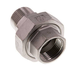 3/4'' NPT x 3/4'' NPT F/M RVS Borstnippel 3-delig met Conische afdichting 16 Bar