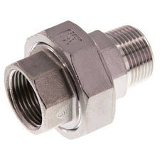 Rp 3/4'' x R 3/4'' F/M RVS Borstnippel 3-delig met Conische afdichting 16 Bar