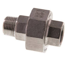 Rp 3/8'' x R 3/8'' F/M RVS Borstnippel 3-delig met Conische afdichting 16 Bar