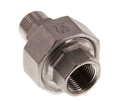 Rp 3/8'' x R 3/8'' F/M RVS Borstnippel 3-delig met Conische afdichting 16 Bar
