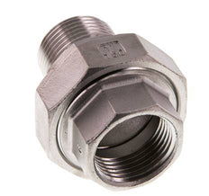 1'' NPT x 1'' NPT F/M RVS Borstnippel 3-delig met Conische afdichting 16 Bar