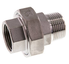 1'' NPT x 1'' NPT F/M RVS Borstnippel 3-delig met Conische afdichting 16 Bar