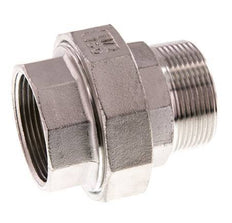 1 1/2'' NPT x 1 1/2'' NPT F/M RVS Borstnippel 3-delig met Conische afdichting 16 Bar