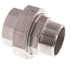 1 1/2'' NPT x 1 1/2'' NPT F/M RVS Borstnippel 3-delig met Conische afdichting 16 Bar