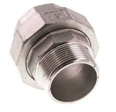 1 1/2'' NPT x 1 1/2'' NPT F/M RVS Borstnippel 3-delig met Conische afdichting 16 Bar