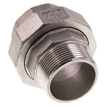 Rp 1 1/2'' x R 1 1/2'' F/M RVS Borstnippel 3-delig met Conische afdichting 16 Bar